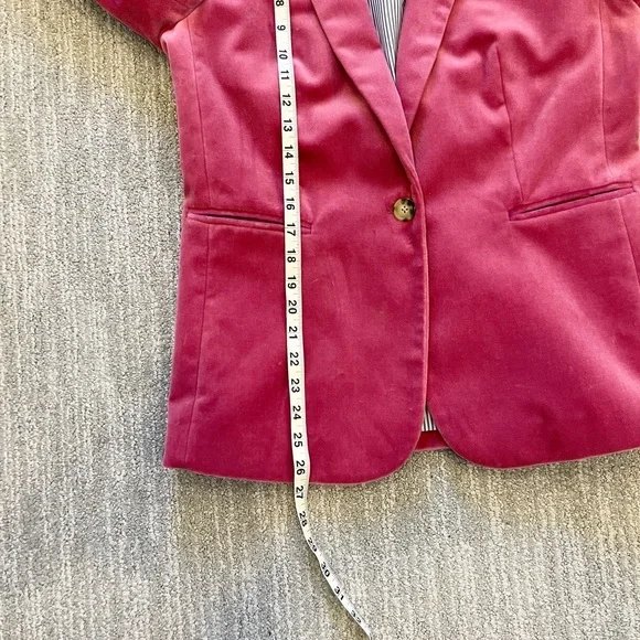 J Crew Pink Velvet Parke Blazer - Picture 13 of 13